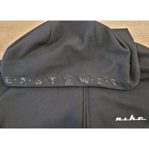 Vintage 2000s Nike East 2 West Zip Up Hoodie XXL Jason Kidd FootAction Black - Picture 4 of 5